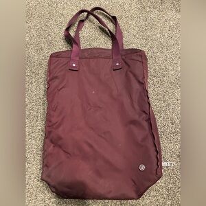 LULULEMON Bring It Om Nylon Tote In Berry Rumble